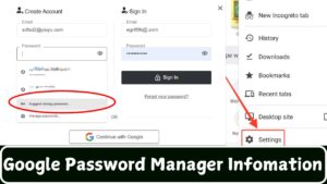 Google Password Manager Infomation