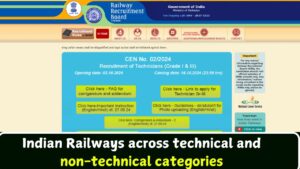 Indian Railways across technical and non-technical categories