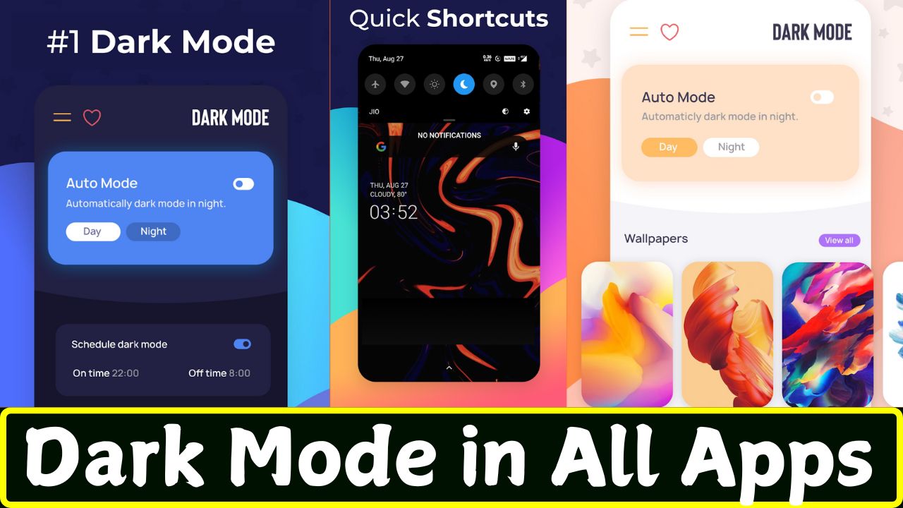 Darak Mode in All Apps