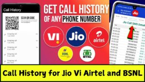 Call History for Jio Vi Airtel and BSNL