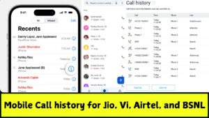 Mobile Call history for Jio, Vi, Airtel, and BSNL